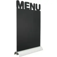 Securit silhouet MENU bordskilt med alufod