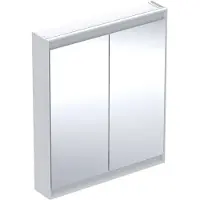 Geberit ONE Spiegelschrank mit ComfortLight, 2 Türen, Aufputzmontage, 75x90x15cm, 505.812.00.2, Farbe: weiss / Aluminium pulverbeschichtet