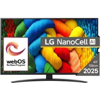 LG NanoCell AI 43NANO81A3A, 109,2 cm (43"), 3840 x 2160 Pixel, NanoCell, Smart-TV, WLAN, Schwarz
