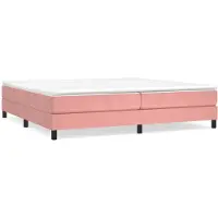 Syfax Boxspringbett mit Matratze Rosa 200x200 cm Samt