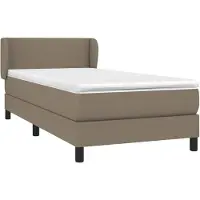 Syfax Boxspringbett mit Matratze Taupe 80x200 cm Stoff