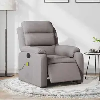vidaXL Möbel Massagesessel Elektrisch Taupe Stoff 3204976