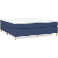 Syfax Boxspringbett mit Matratze Blau 180x200 cm Stoff