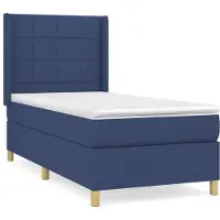 Syfax Boxspringbett mit Matratze Blau 90x200 cm Stoff