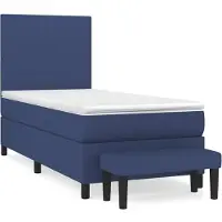 Syfax Boxspringbett mit Matratze Blau 90x190 cm Stoff