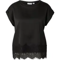 Vila Ellette Full Satin Lace Top Kurzarm-bluse