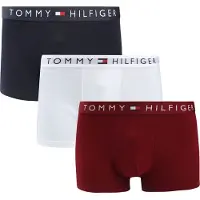 Tommy Hilfiger 3-pack Waistband Trunk Des Sky/white/rouge Größe: M | Unterhosen Outlet | Herren | Weiß