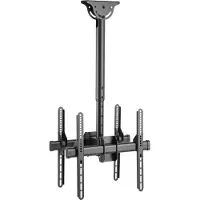 Techly EFB ICA-CPLB-944D Teleskop Universal Deckenhalterung für 2 LED LCD TV 32”-55” ICACPLB944D