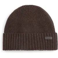 Barbour Beanie Carlton Wolle Braun