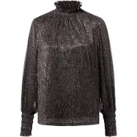 Mos Mosh Damen Tops & T-Shirts Mmximena Glam Ls Blouse - Donkergrijs - Größe XS