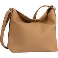 Tom Tailor Schultertaschen Filipa, Hobo Bag M, camel, Braun
