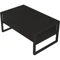 En.casa Couchtisch 'Laukaa' rechteckig Metallgestell 100 x 60 x 45 cm Schwarz