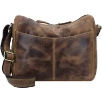 Green Burry GREENBURRY Schultertasche Umhängetasche Vintage Hobo Bag Brown braun