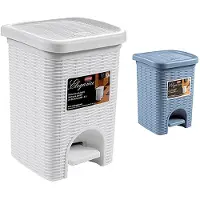 Stefanplast 30100 Abfalleimer, In Rattanoptik Kunststoff, 20,5 x 20,5 x 28 cm