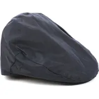 Barbour Wax Flat Cap Dunkelblau