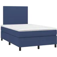 Syfax Boxspringbett mit Matratze Blau 120x200 cm Stoff