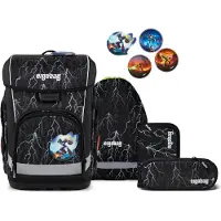 Ergobag cubo light Schulranzen-Set Super ReflektBär
