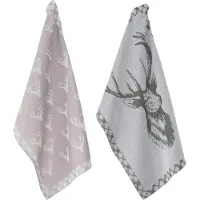 PAD Geschirrtuch "DEER" 100% Baumwolle, 50x70 cm, Motiv Hirsch