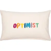 PAD Dekokissen "OPTIMIST" Made in Europe, Kissenhülle ohne Füllung, 1 Stück, 30x50 cm
