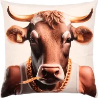 PAD Dekokissen "FARM" Made in Europe, Kissenhülle ohne Füllung, Motiv Kuh, 1 Stück