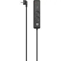 Hama 00223188, 1,4 m, Drinnen, Abgewinkelt, Schwarz, 2 AC-Ausgänge, 65 W