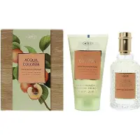 4711 Set : Acqua Colonia White Peach & Coriander, EdC, Unisex, 50 ml + Acqua Colonia, White Peach & Coriander, feuchtigkeitsspendendes Duschgel, Kö rper, alle Hauttypen, 75 ml