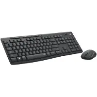 Logitech MK295 Silent, Volle Größe (100%), Kabellos, RF Wireless, Graphit, Maus enthalten