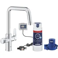 GROHE Blue Pure - Set Spültischarmatur Start mit Ultrasafe-Filter, Chrom