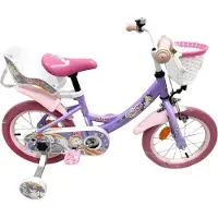 Volare Unicorn Kinderfahrrad - Mädchen - 14 Zoll - Lila