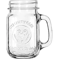 Libbey Gläser-Set "Trinkglas, 12er Set -DRINKING JARS- im Landhausstil" 488 ml, hochwertig verarbeitet, im modernen Design