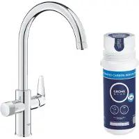 GROHE Blue Pure StartCurve Einhand-Spültischarmatur Starter Set mit Mini Aktivkohlefilter