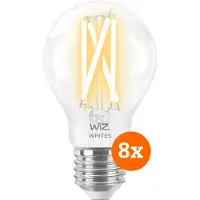 WiZ Connected WiZ Smarte Filamentlampe Standard 8er-Pack - Warm- bis kaltweißes Licht - E27