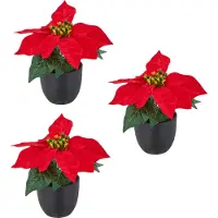 Creativ Green Kunstblume "Weihnachtsstern" mit dauerhafter Blütenpracht