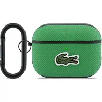 Lacoste Hülle Case AirPods Pro 3 grün Logo Krokodil mit Karabiner