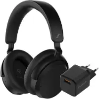 Sennheiser Accentum Wireless Schwarz + BlueBuilt Quick-Charge-Ladegerät mit USB-A-Port 18 W