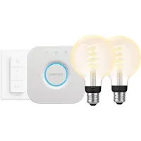 Philips Hue Filament White Ambiance Globe Doppelpack Starterpaket