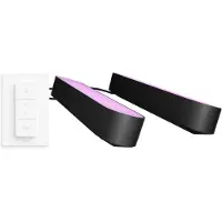 Philips Hue Play Lightbar White and Color Schwarz Doppelpack + Hue Kabelloser Dimmer