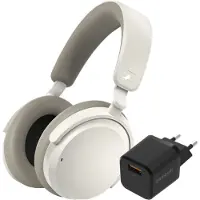 Sennheiser Accentum Wireless Weiß + BlueBuilt Quick-Charge-Ladegerät USB-A-Port 18 W Schwarz