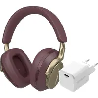 Bowers & Wilkins Px8 Rot + BlueBuilt Power-Delivery-Ladegerät mit USB-C-Port 20 W Weiß