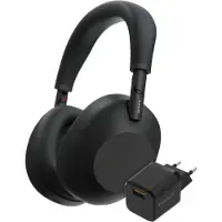 Sony WH-1000XM6 Schwarz + BlueBuilt Quick-Charge-Ladegerät