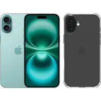 Apple iPhone 16 Plus 128GB Grün + BlueBuilt Protective Backcover Transparent