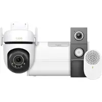 TP-LINK Tapo C530WS + H500 Smart HomeBase + D235 Smart Battery & Wired Doorbell