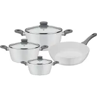 GSW Topf-Set "Fiona" Set, je 1 Kochtopf Ø 16/20/24 cm, 1x Schmorpfanne Ø 24 cm, 7 Stk. tlg. Aluminium