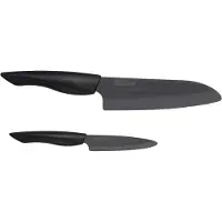Kyocera Messer-Set "SHIN" Gemüse-/Santokumessser, extrem scharfe Klinge, Zirkoniakeramik