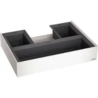 BLANCO Mülltrennsystem "Select II ORGA", schwarz-weiß (schwarz), B:40cm H:11cm T:55cm, Kunststoff, Mülleimer, Mülltrennsystem