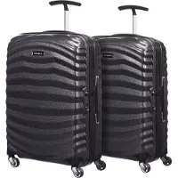 Samsonite Lite-Shock Spinner 55 cm Doppelpack Black