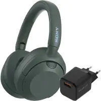 Sony ULT Wear Grün + BlueBuilt Quick-Charge-Ladegerät mit USB-A-Port 18 W Schwarz