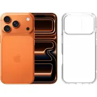 Apple iPhone 17 Pro 512GB Orange + BlueBuilt Protective Backcover Transparent