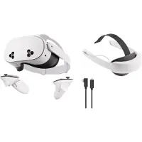 META Quest 3S 128GB + BlueBuilt PC Link-Kabel + Elite Strap mit Akku