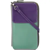 Mywalit Geldbörse Leder 11x18x3.5cm mit abnehmbarem Umhängeriemen und Münzfach